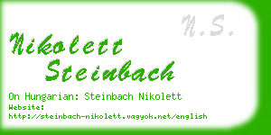 nikolett steinbach business card
